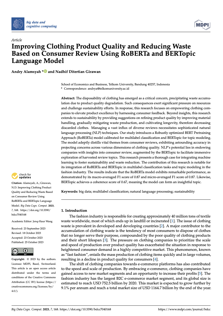 Halaman paper di jurnal Big Data and Cognitive Computing (MDPI)